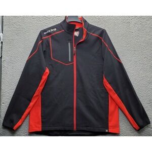 Boardroom Mobil 1 Racing Softshell Jacket Mens XL Multi Pegasus Logo Zip Up EUC